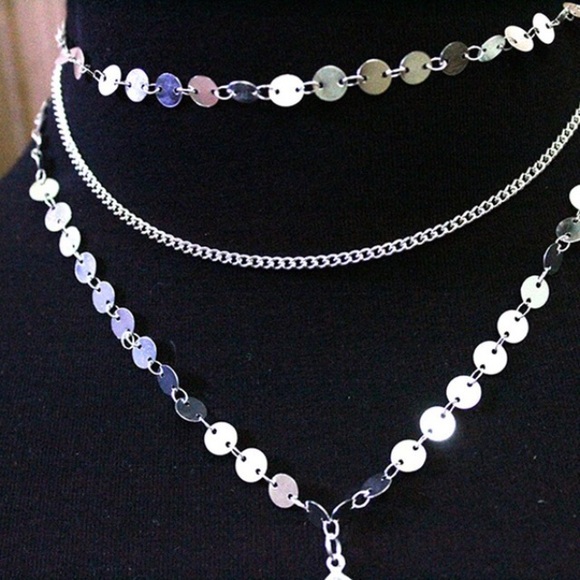 🆕 3 strand sterling silver overlay necklace. - Picture 3 of 3